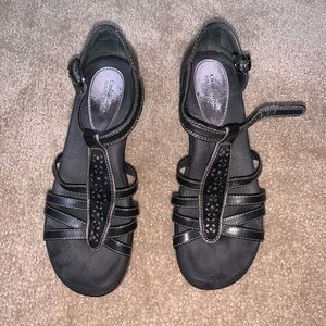 Croft & Barrow Black Heeled Sandals